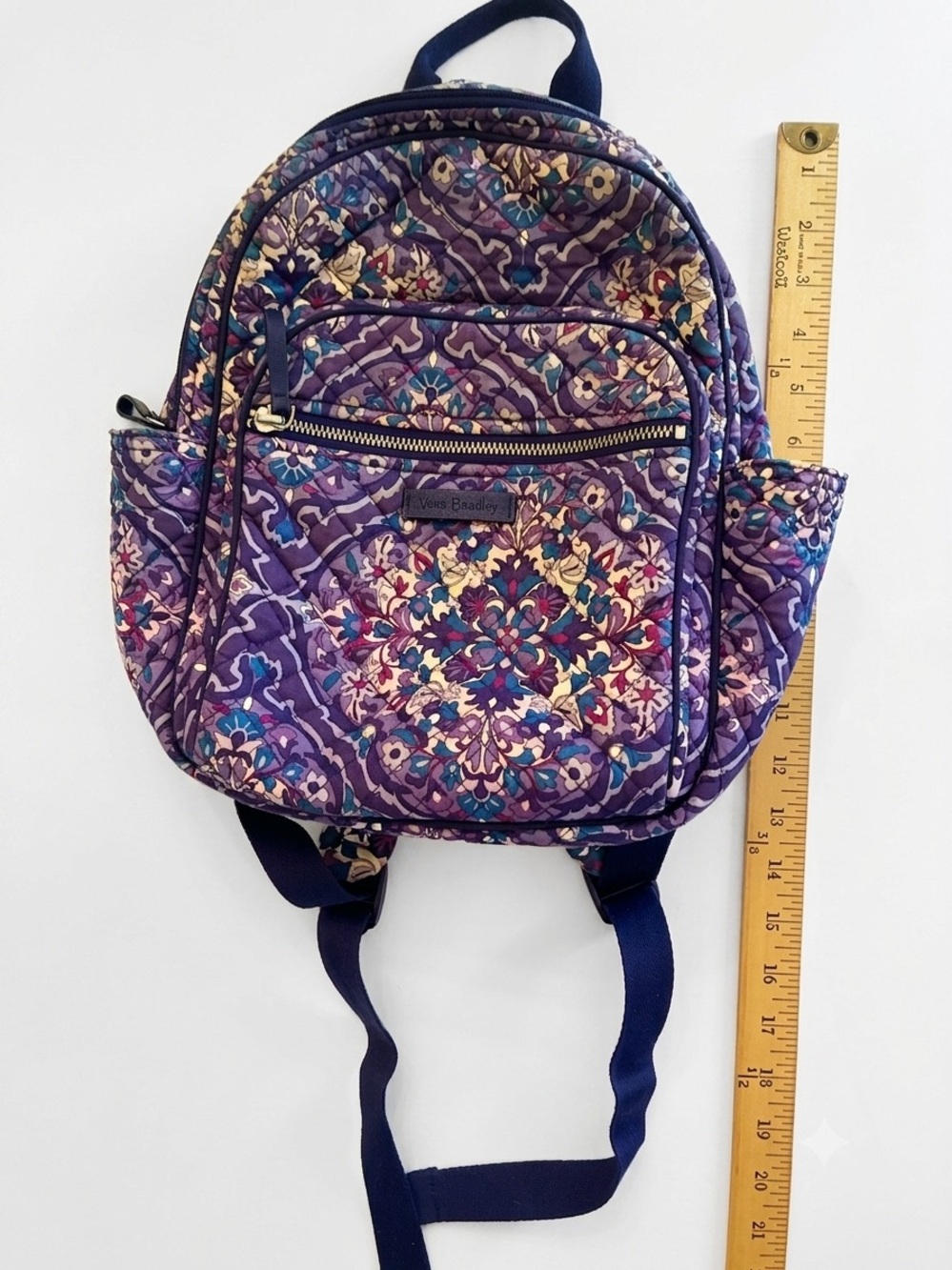 Vera Bradley Purple Floral Quilted Mini Backpack